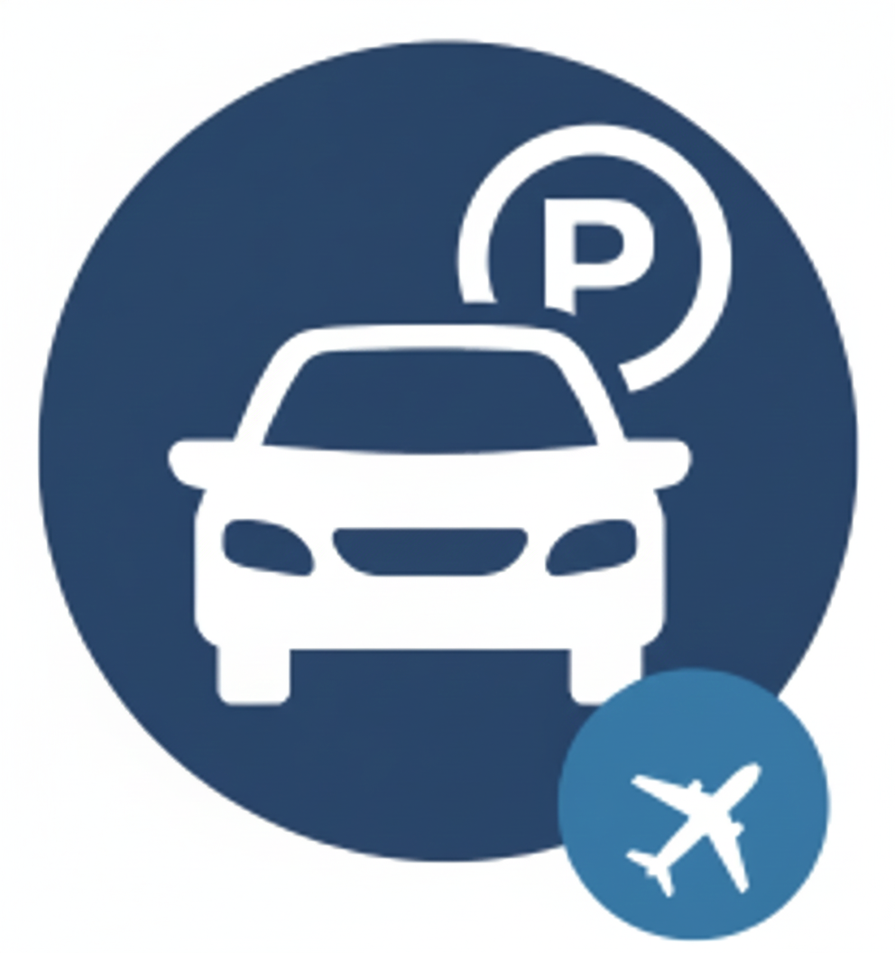 Airport car parking illustration
